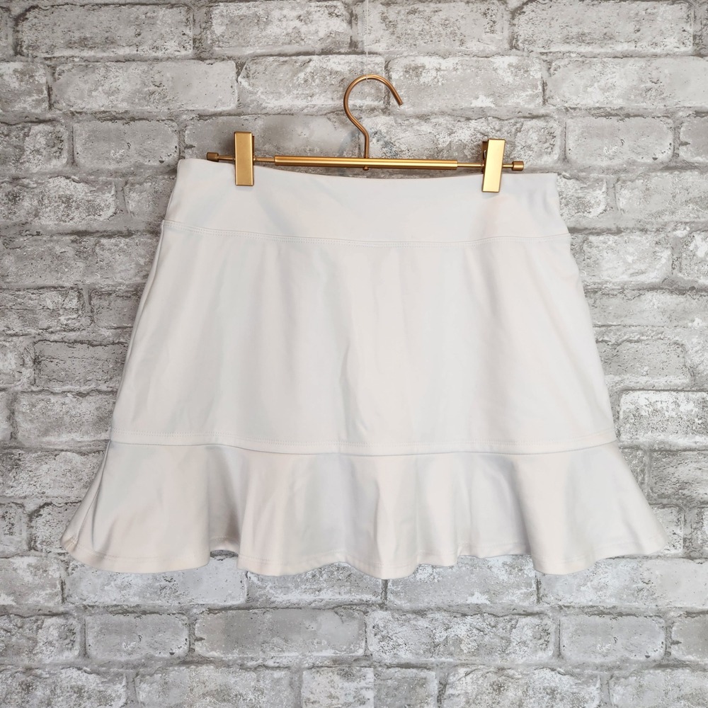 Tommy Bahama Skort Golf Ruffle Hem White Stretch Athletic Size Medium